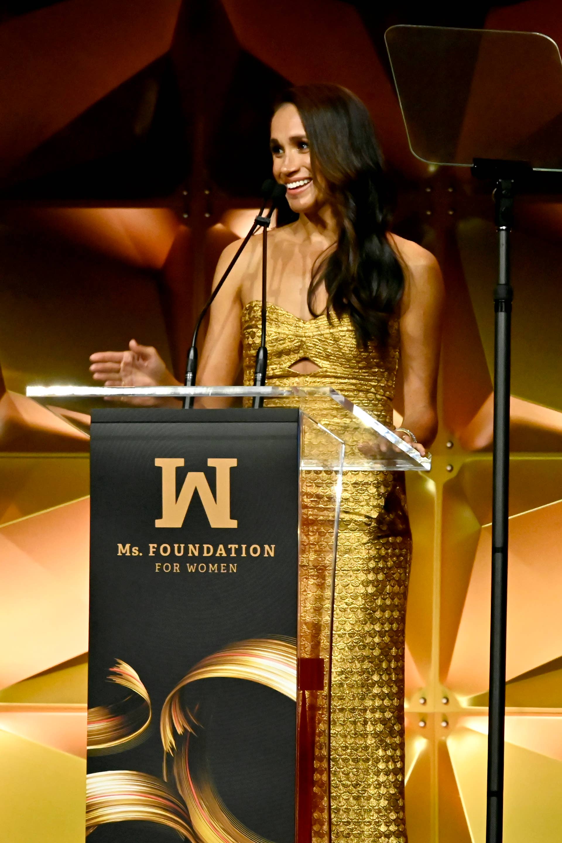 Meghan Markle Wore a Thing: Gold Johanna Ortiz Gown Edition - Fashionista