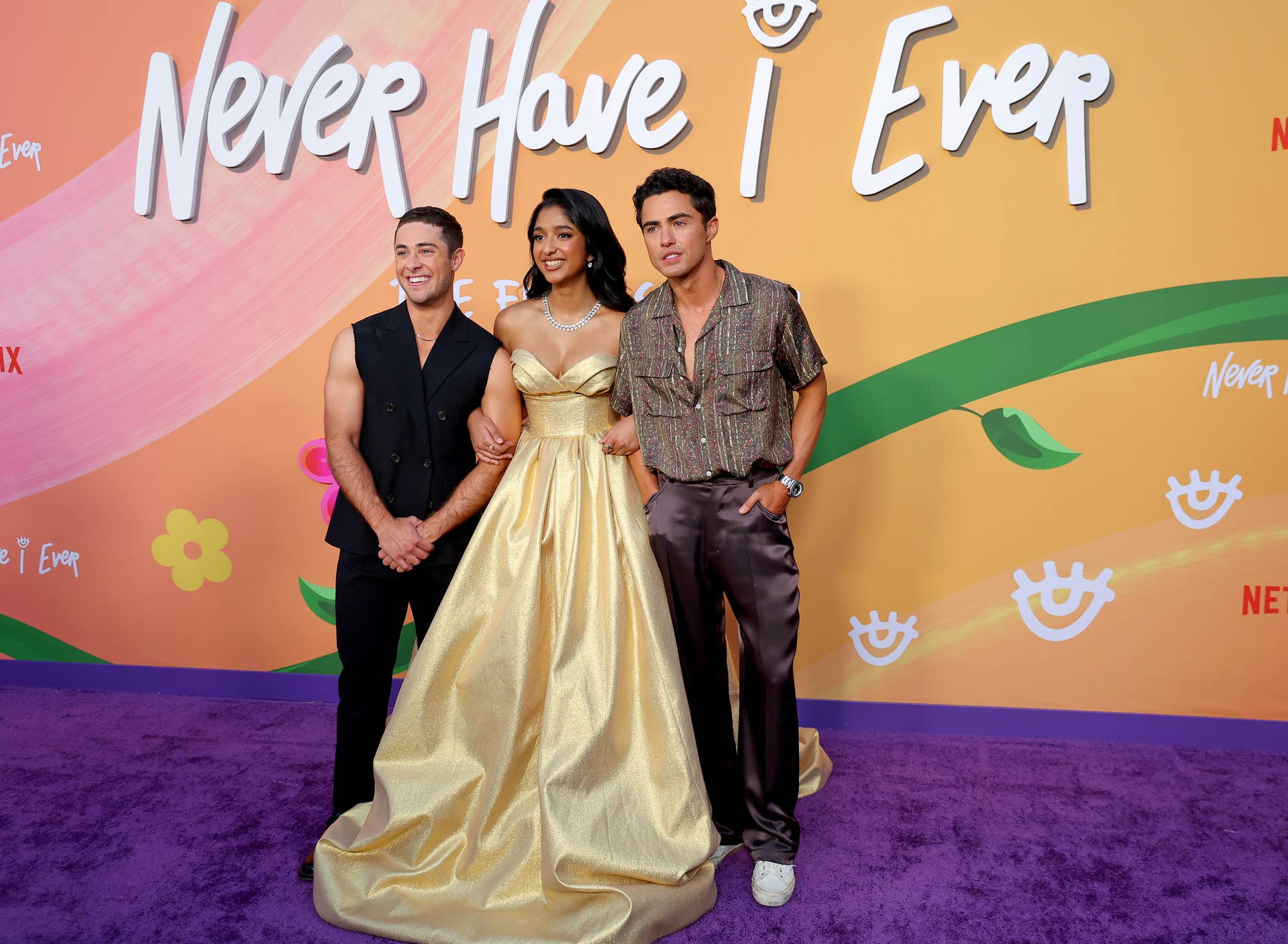 Maitreyi Ramakrishnan Is a Princess in Gold at the Premiere of 'Never Have  I Ever' Season Four - Fashionista