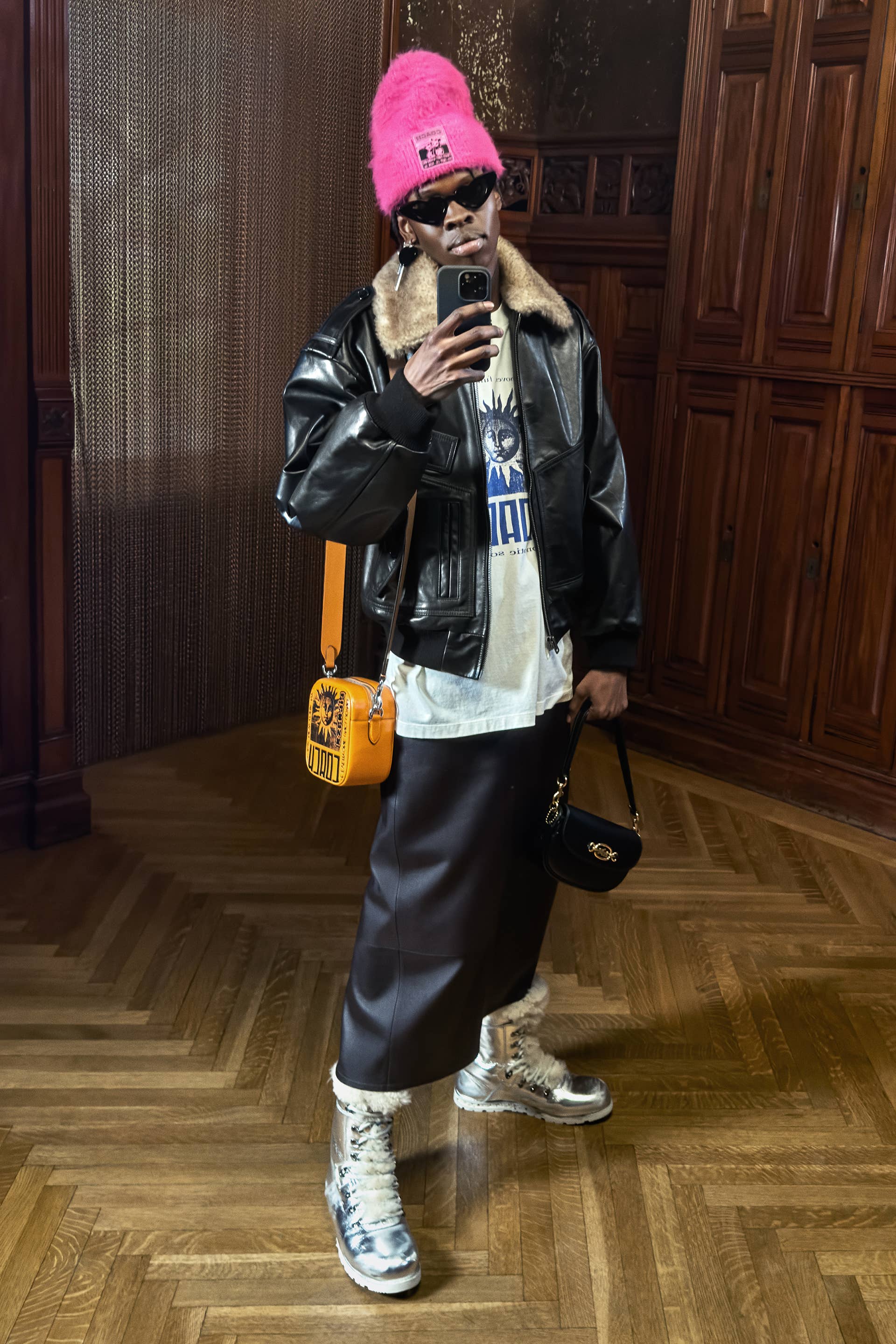 定価10万　LIL NAS X COACH ジャケット 袖レザー スタジャン Lil Nas X Was on the Mood Board for Coach Winter 2023 - Fashionista
