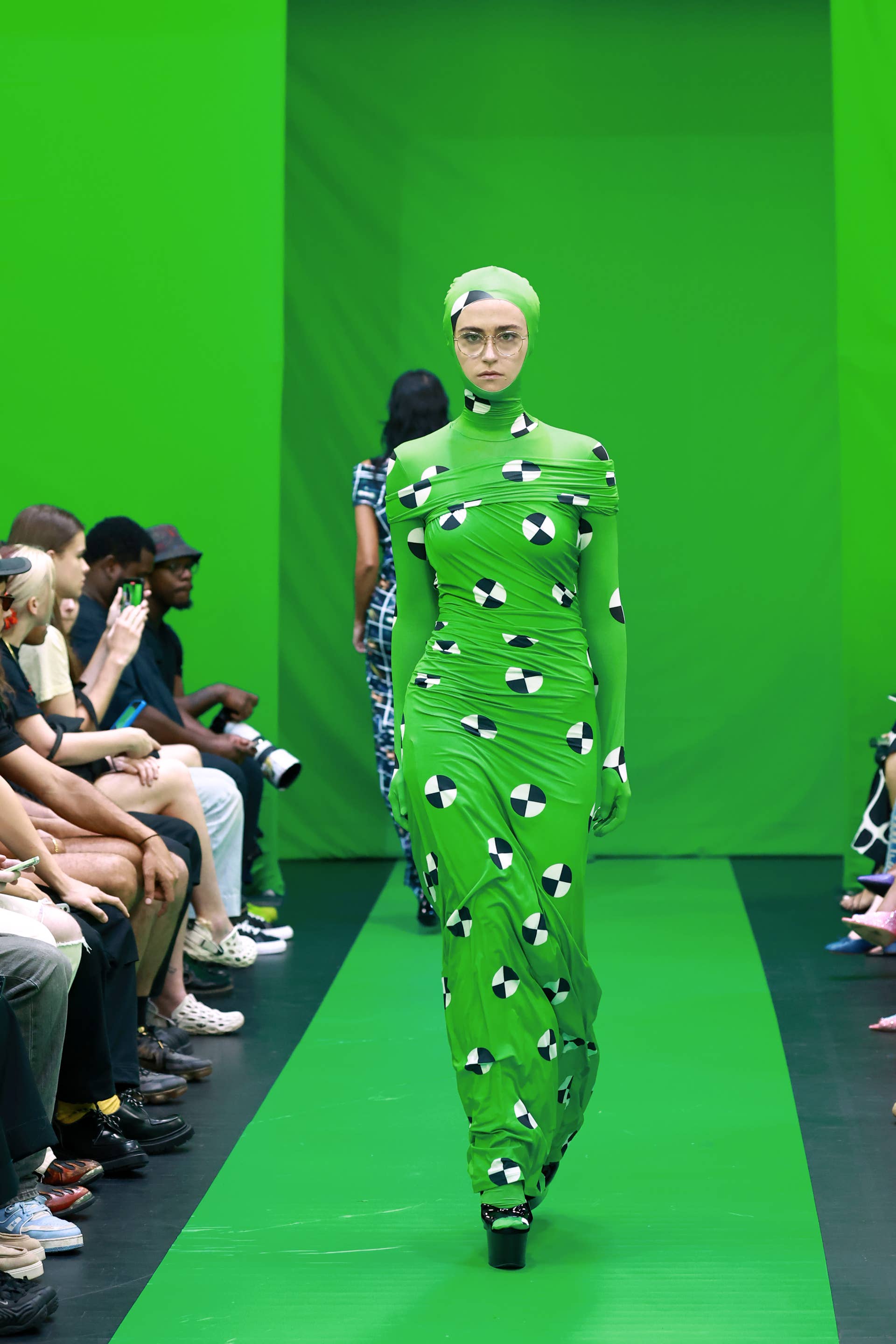 maisie wilen green dress LOGOMANIA DRESS main image 1