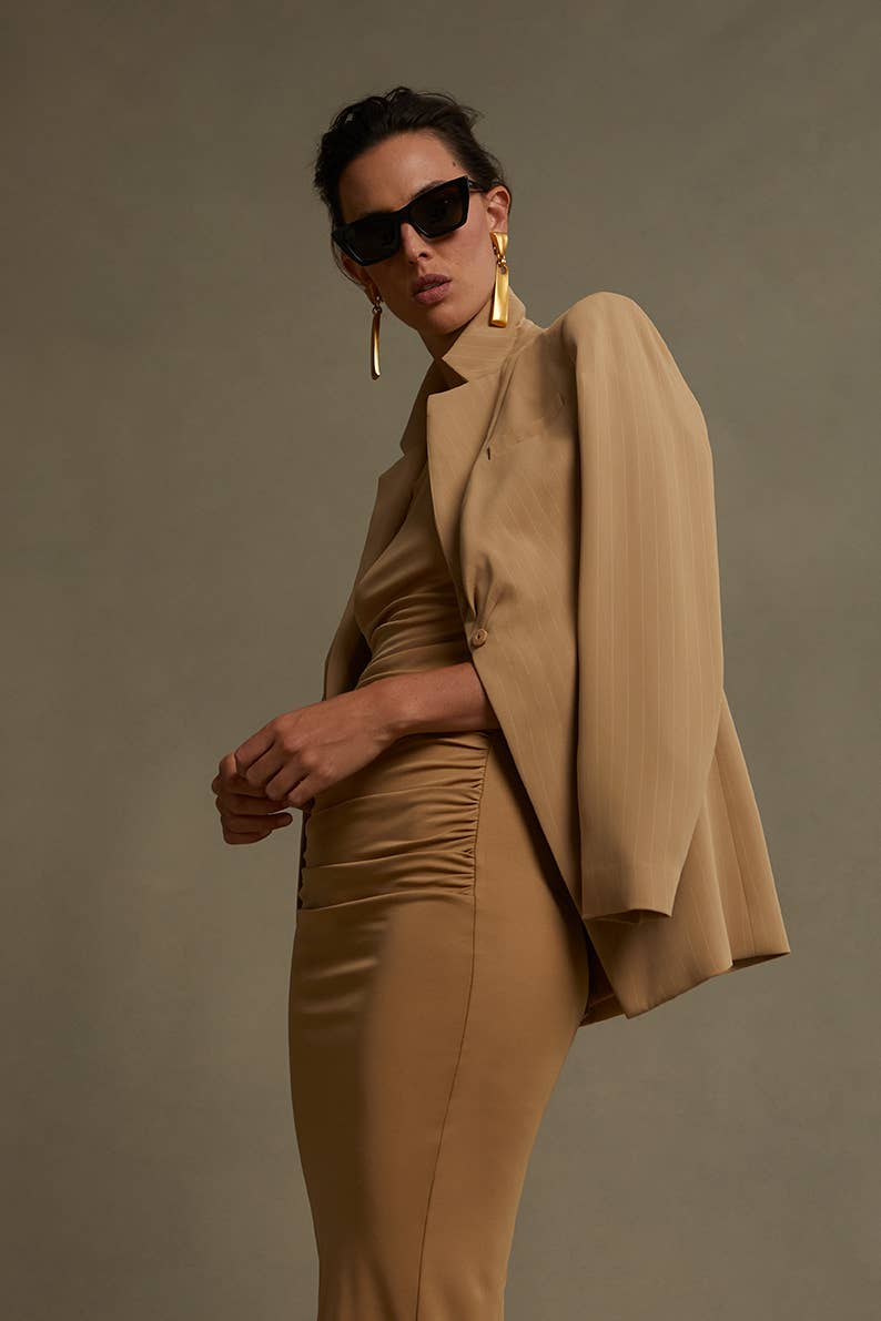 donna karan new york women's blazer maxi dress Donna Karan New York Women's Blazer Dress