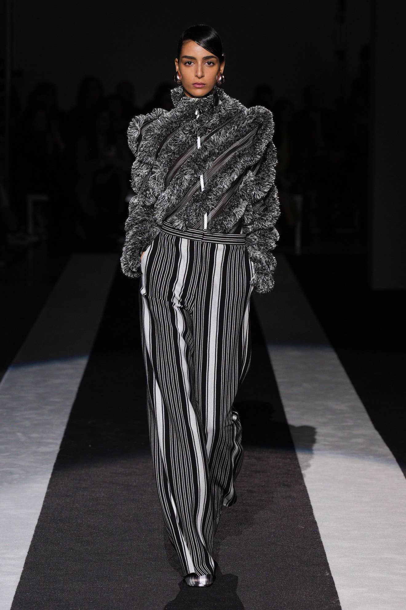 MISSONI ストライプニットセット S/44 MISSONI Sequin-embellished striped metallic jacquard-knit cardigan