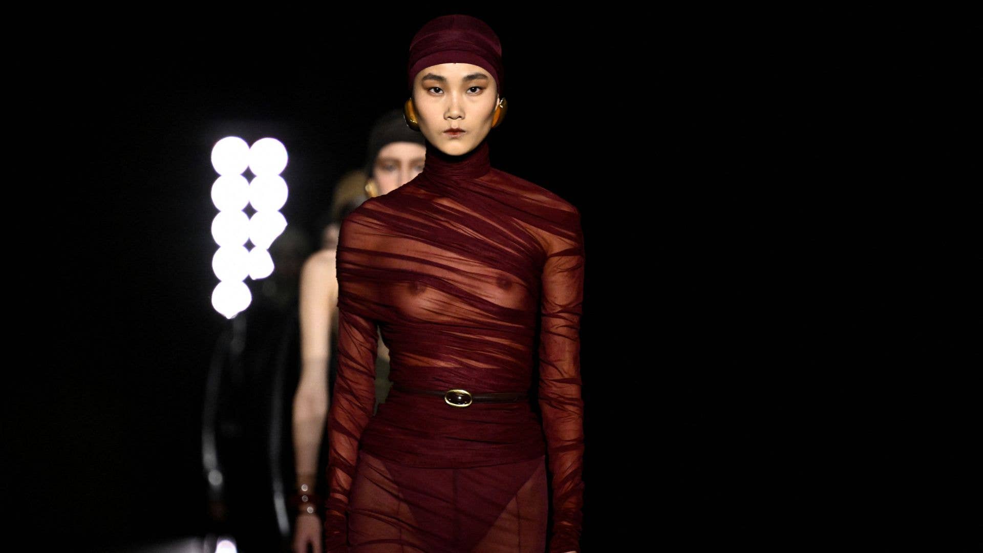 Saint Laurent Leans Fully Into Naked Dressing for Fall 2024 - Fashionista Saint Laurent Leans Fully Into Naked Dressing for Fall 2024 - Fashionista