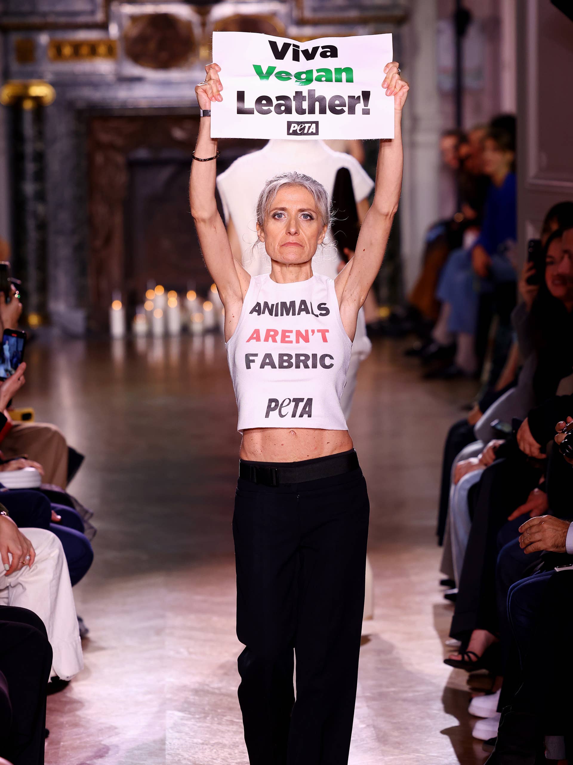 Victoria Beckham Is the Latest Victim of PETA Runway Protesters