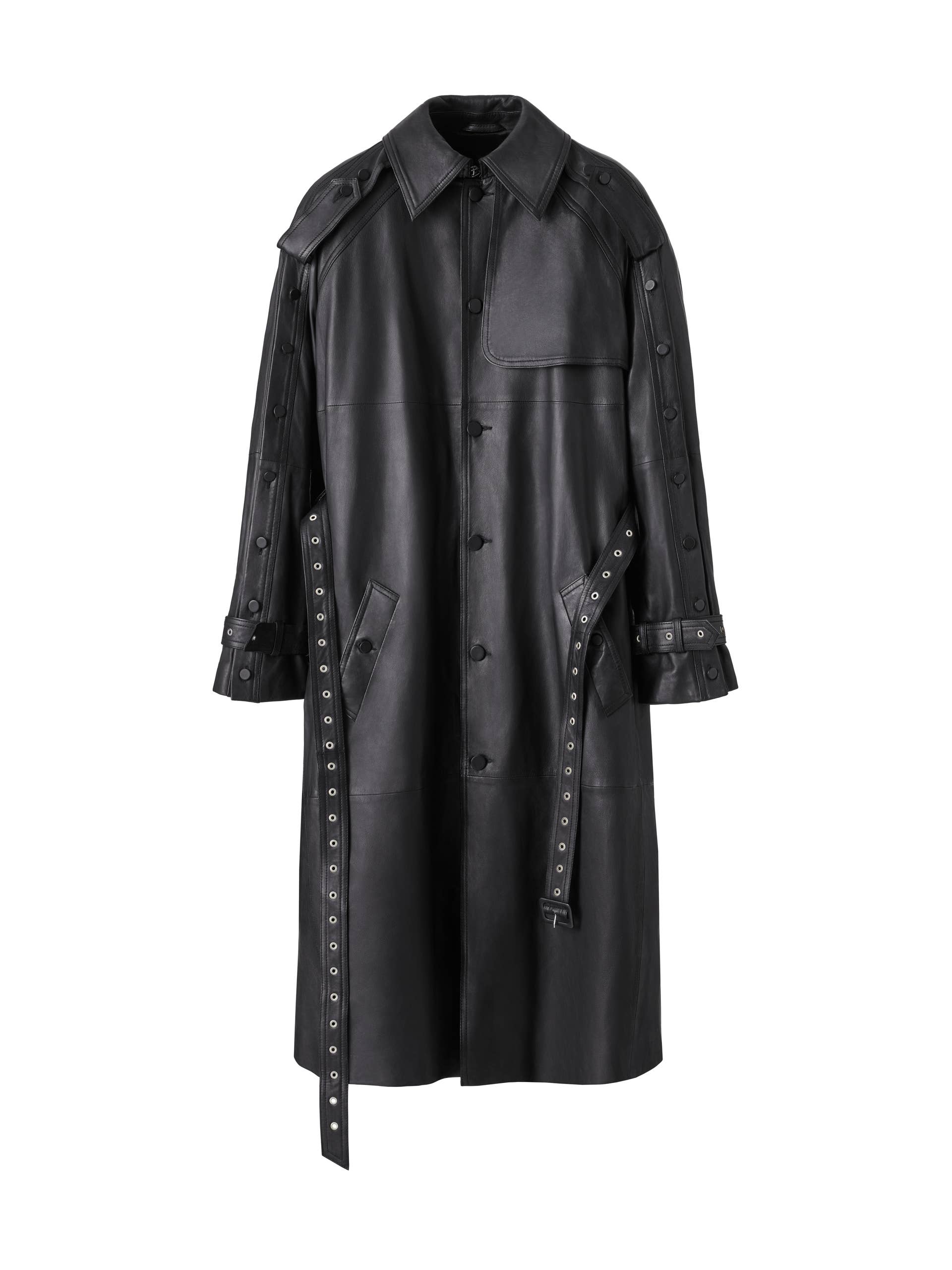 Rokh H&M Collaboration Leather Trench Coat, Size S