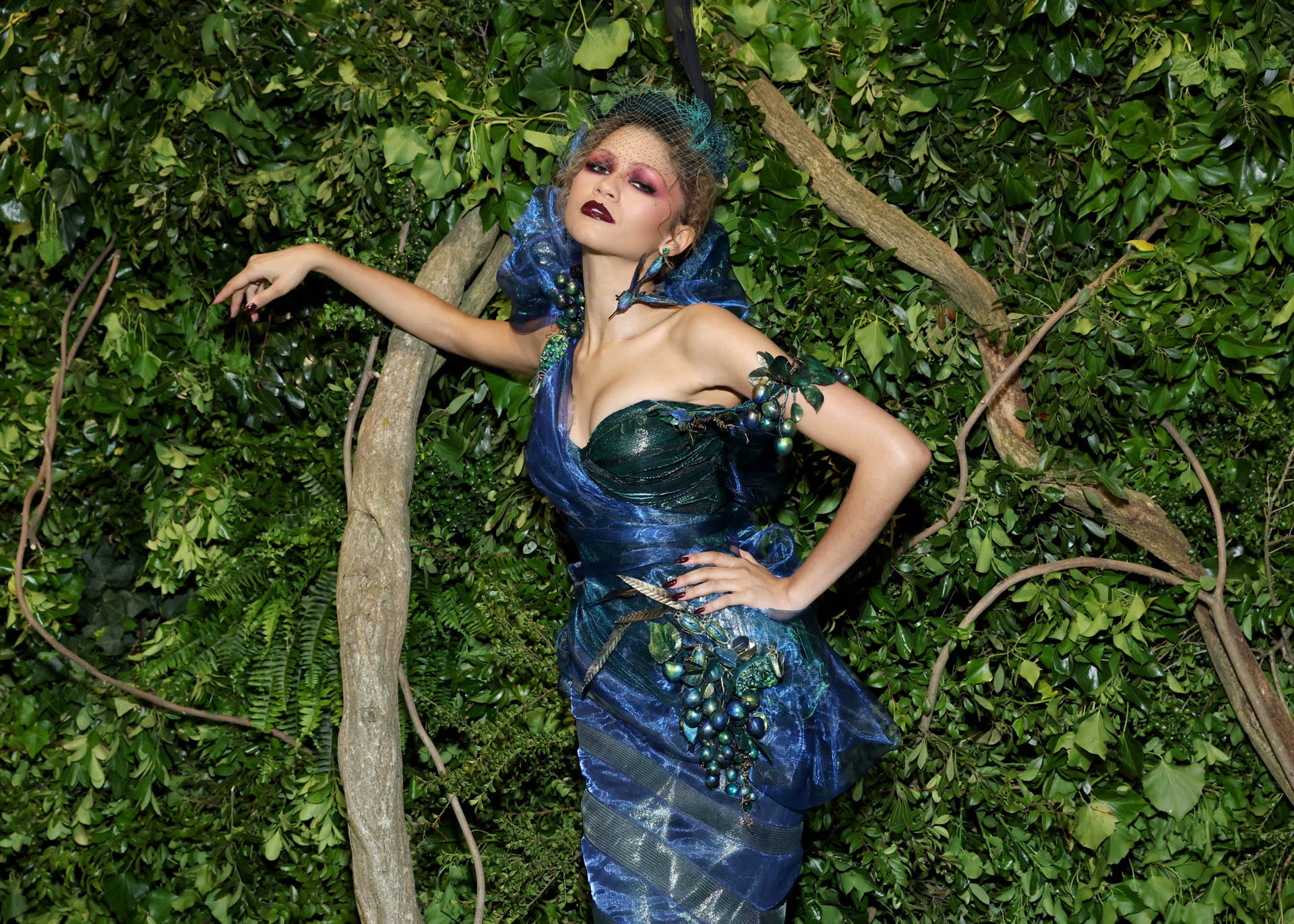 green emerald velvet dress ZENDAYA Emerald  Leigh Schubert