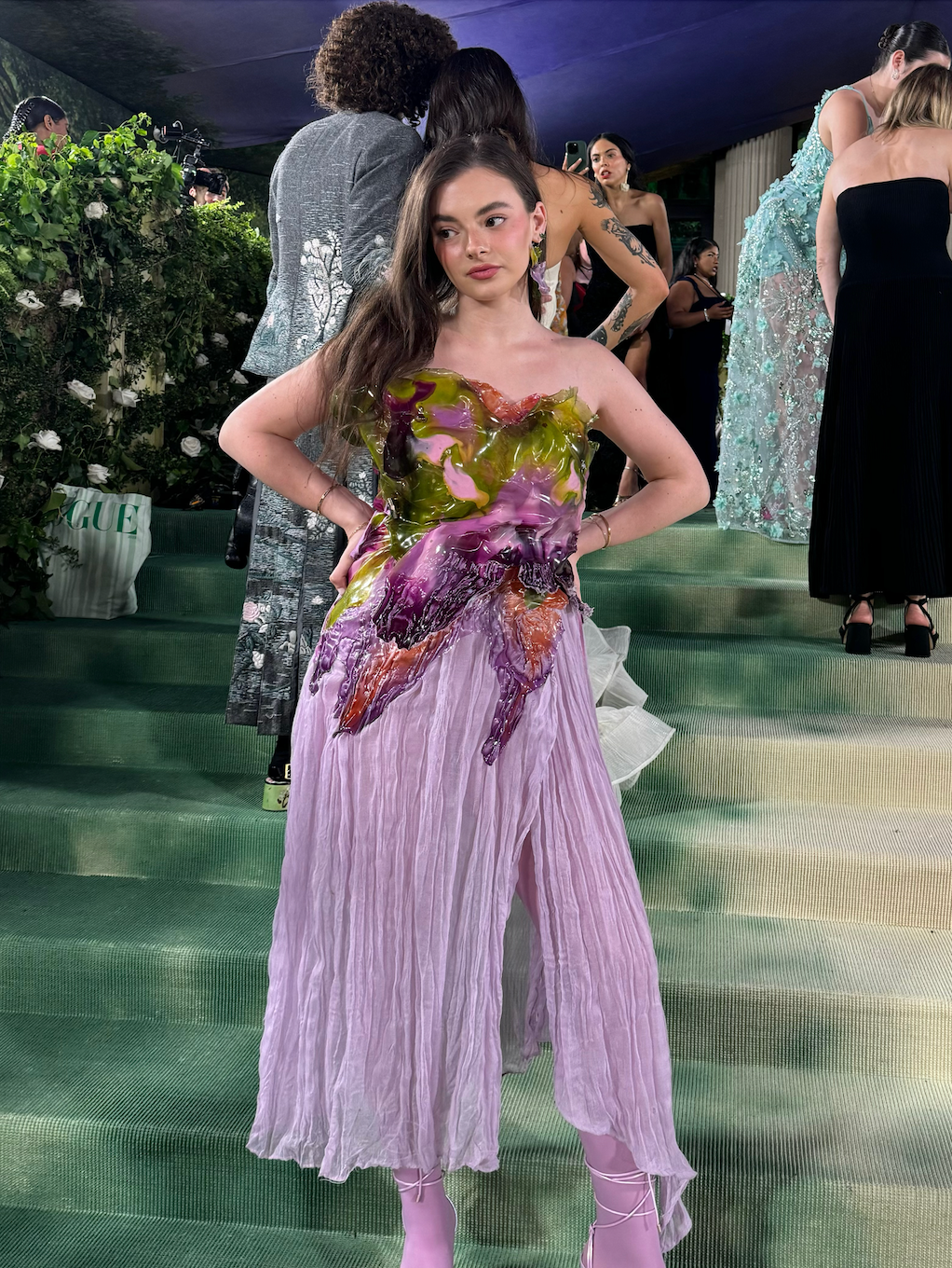 strapless open back dress Whimsical One Shoulder Floral Tulle Dress I Prom Dress I Met Gala 2023   UME London