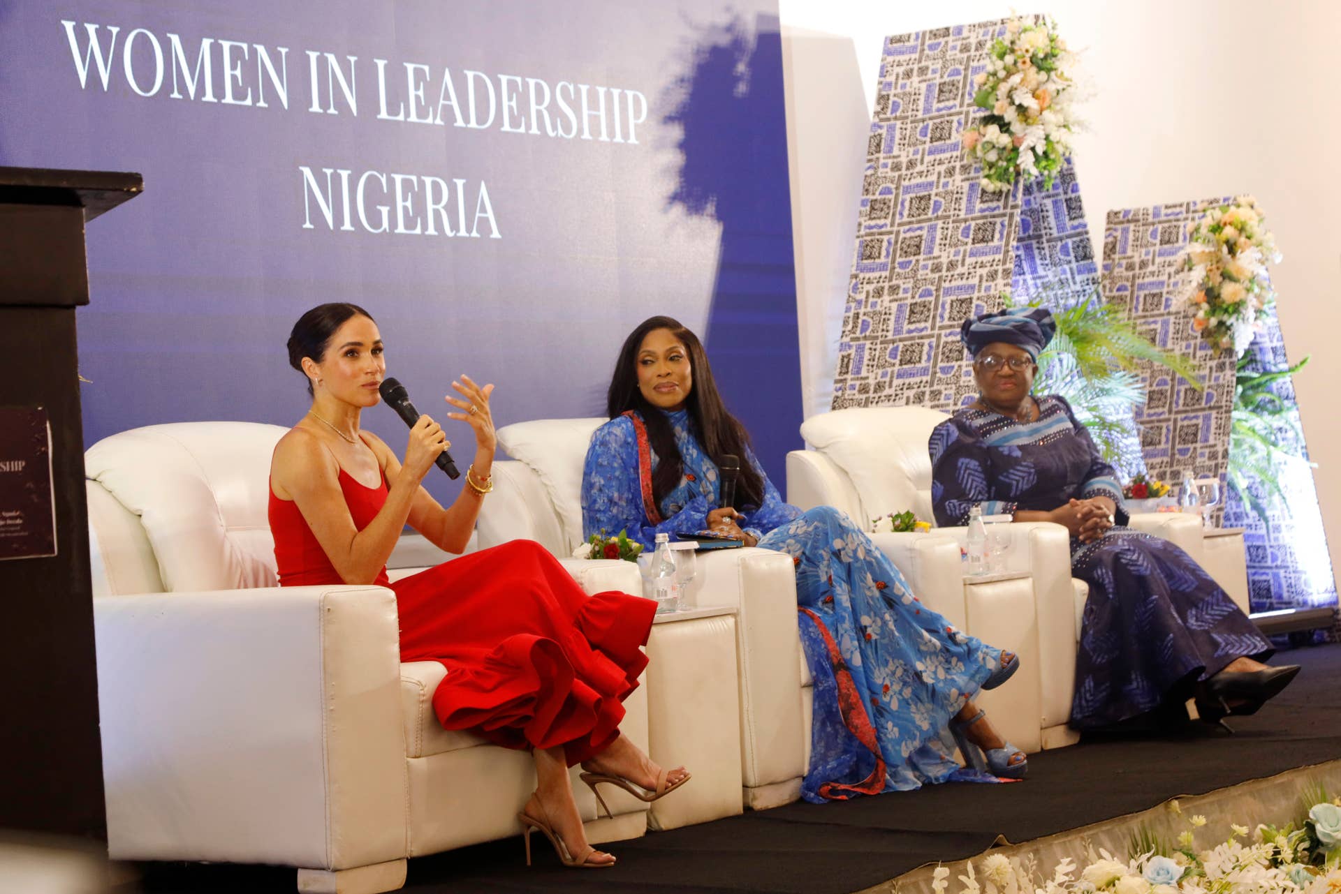 meghan markle nigeria red dress Everything Meghan Markle Wore on Her Tour of Nigeria