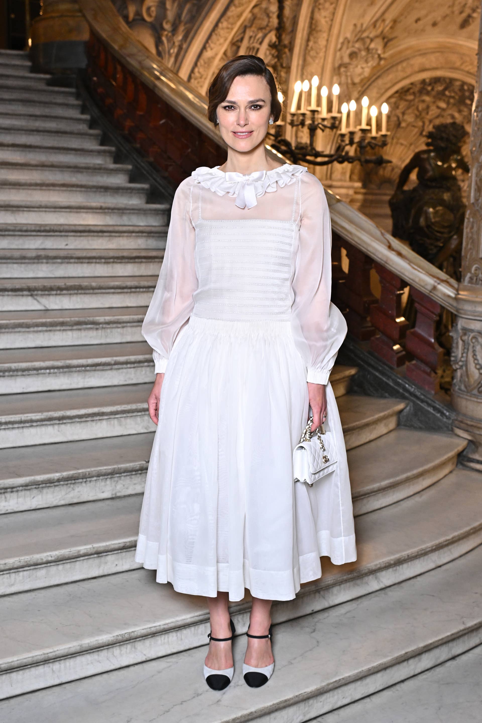 sachin and babi light blue dress Celebrities Embraced Chanel-Isms at the Brand's Fall 2024 Haute Couture  Show