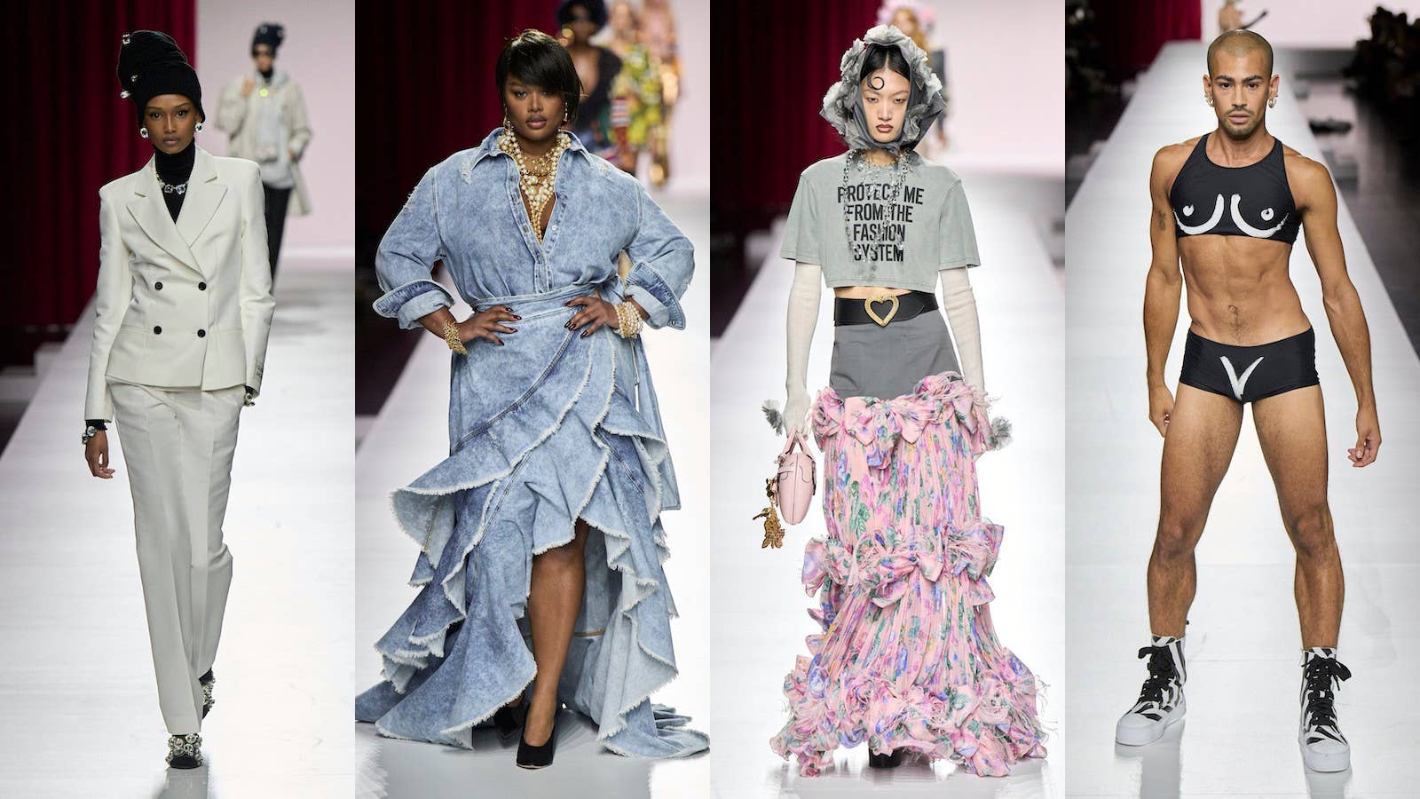 MOSCHINO　ボウタイ　フリル　カーディガン 4 (Very Different) Stylists Put on Their Designer Hats For