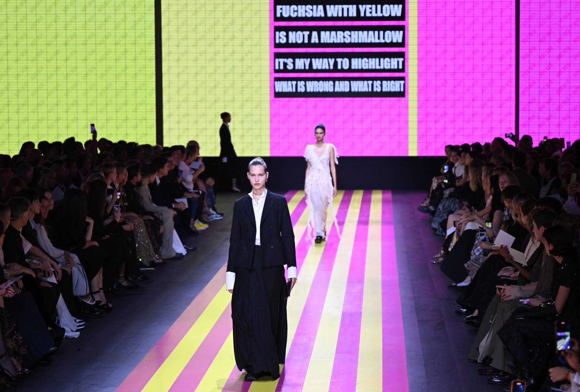At Dior Spring 2024, a Flashy Art Installation Frames Maria Grazia