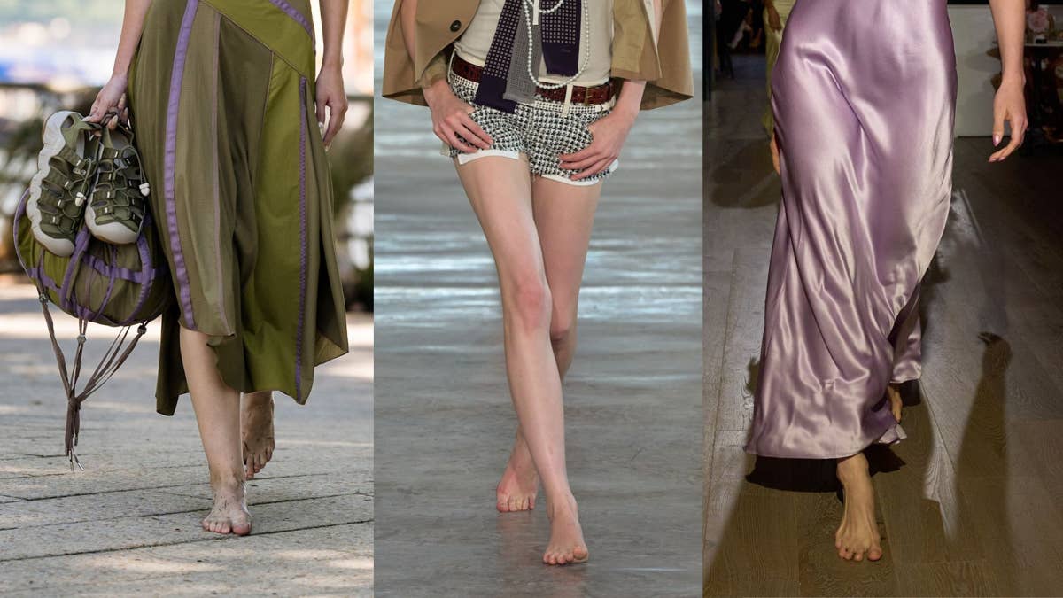 Barefoot Trend or Shoe Mishaps? At New York Fashion Week, It's a Bit of Both