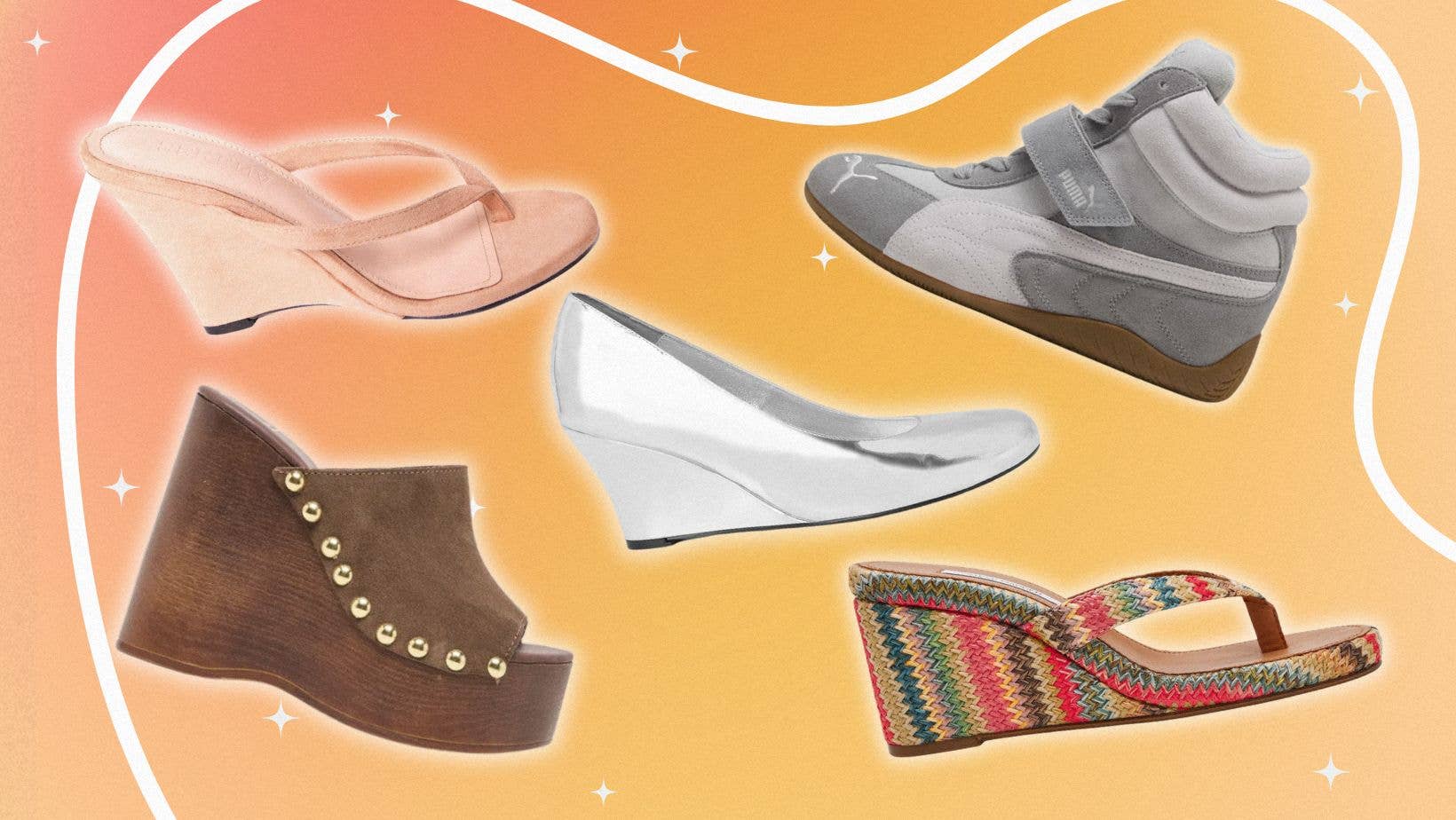 Keilsandalen sind wieder im Trend