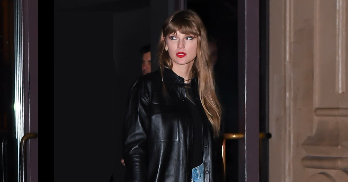 Taylor Swift Paired Bejeweled Denim With All Black for *That* Sunday ...