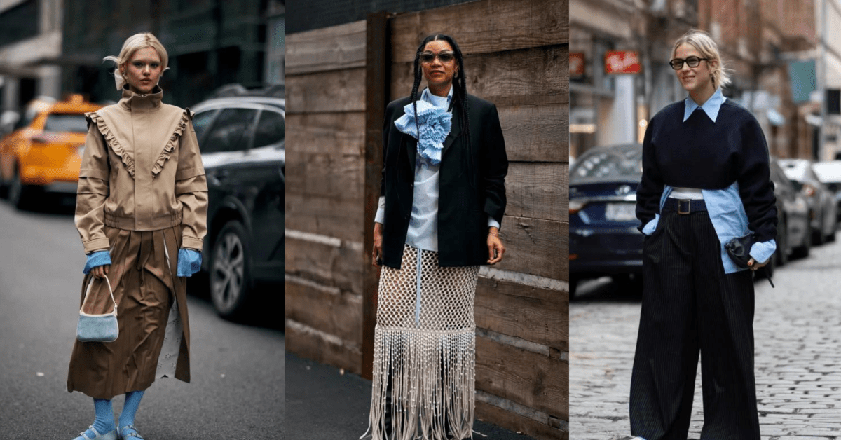 Pops of Baby Blue Took Over New York Fashion Week Street Style Day 3 ...