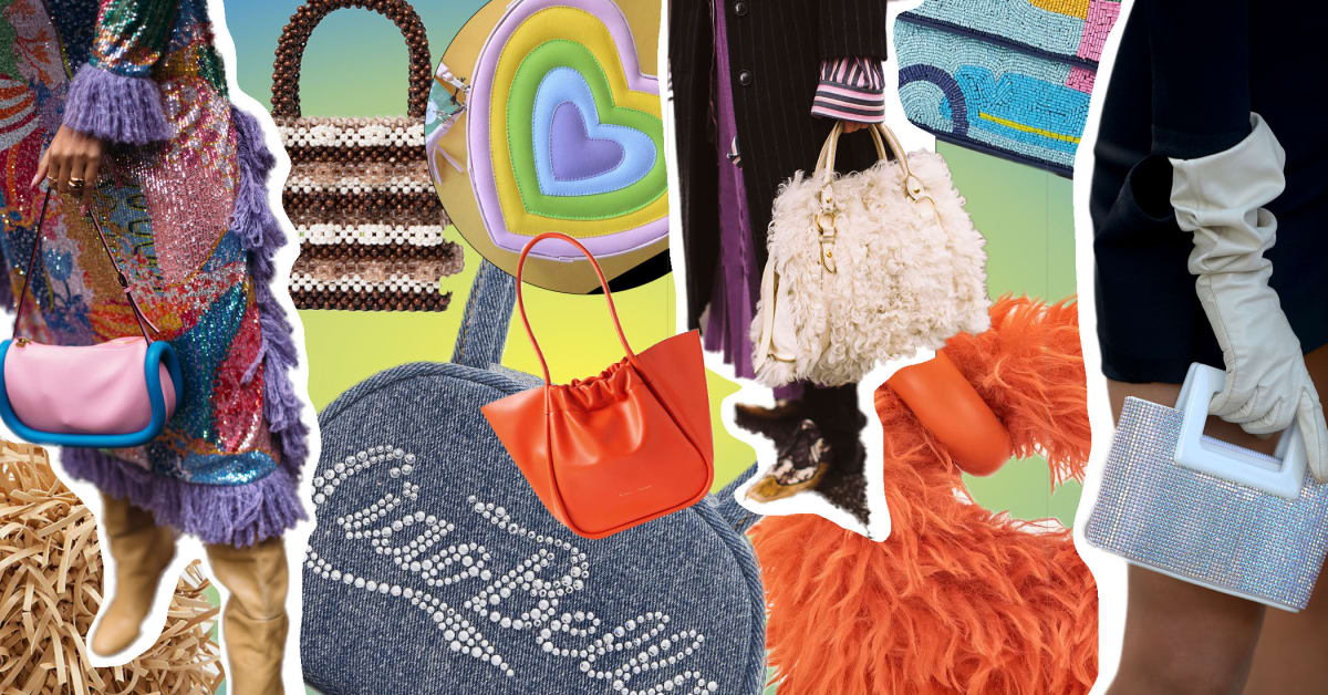2023 Handbag Trends Oversized Heart Textured Pearl Denim