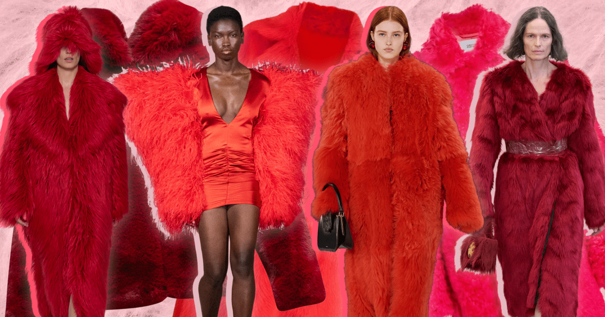 Designers Want Us Wearing Red Furry Coats Next Season Fashionista