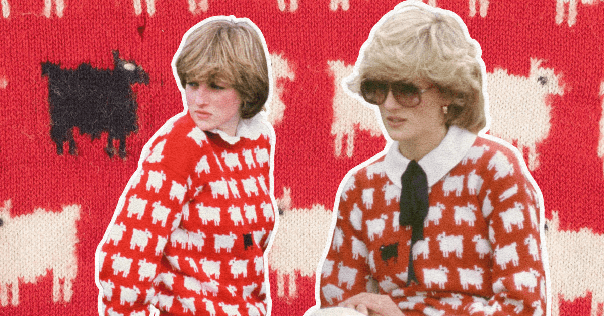 Princess diana sheep 2025 sweater for sale
