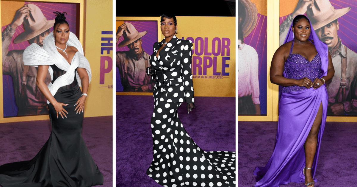 The Color Purple Press Tour Fashion Brings Vibrancy to the Red