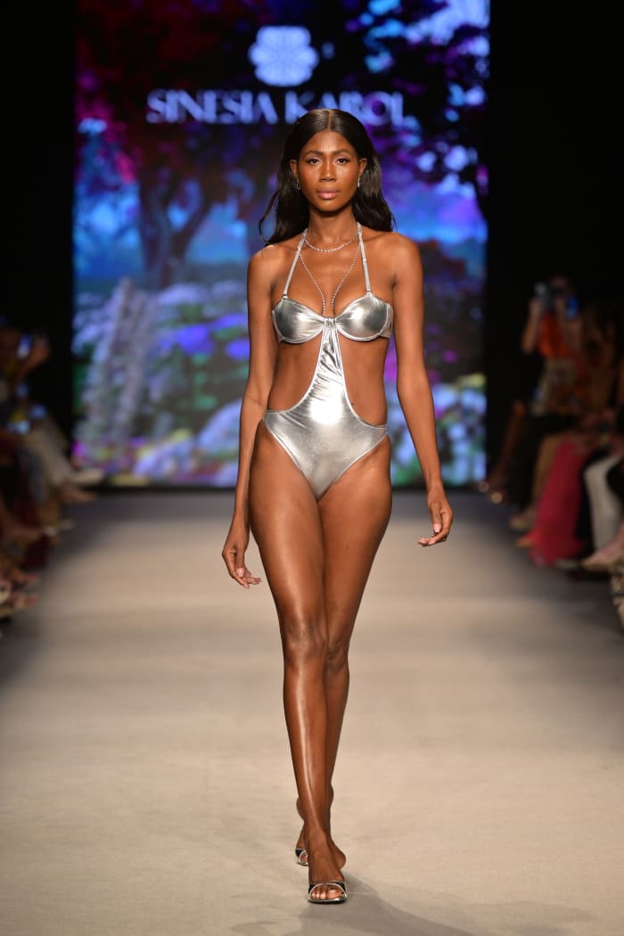 Metallic swim store