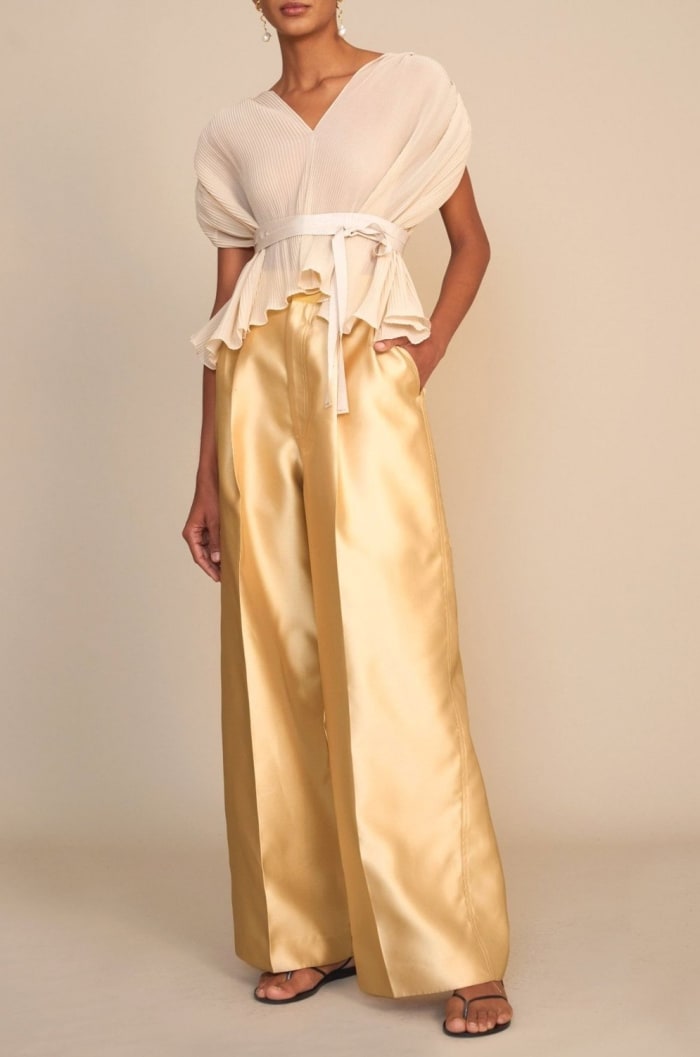 kallmeyer gold wide leg pants