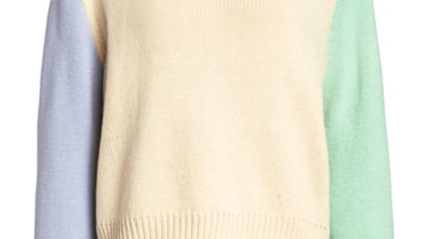 olivia rubin lyla oversized colorblock sweater