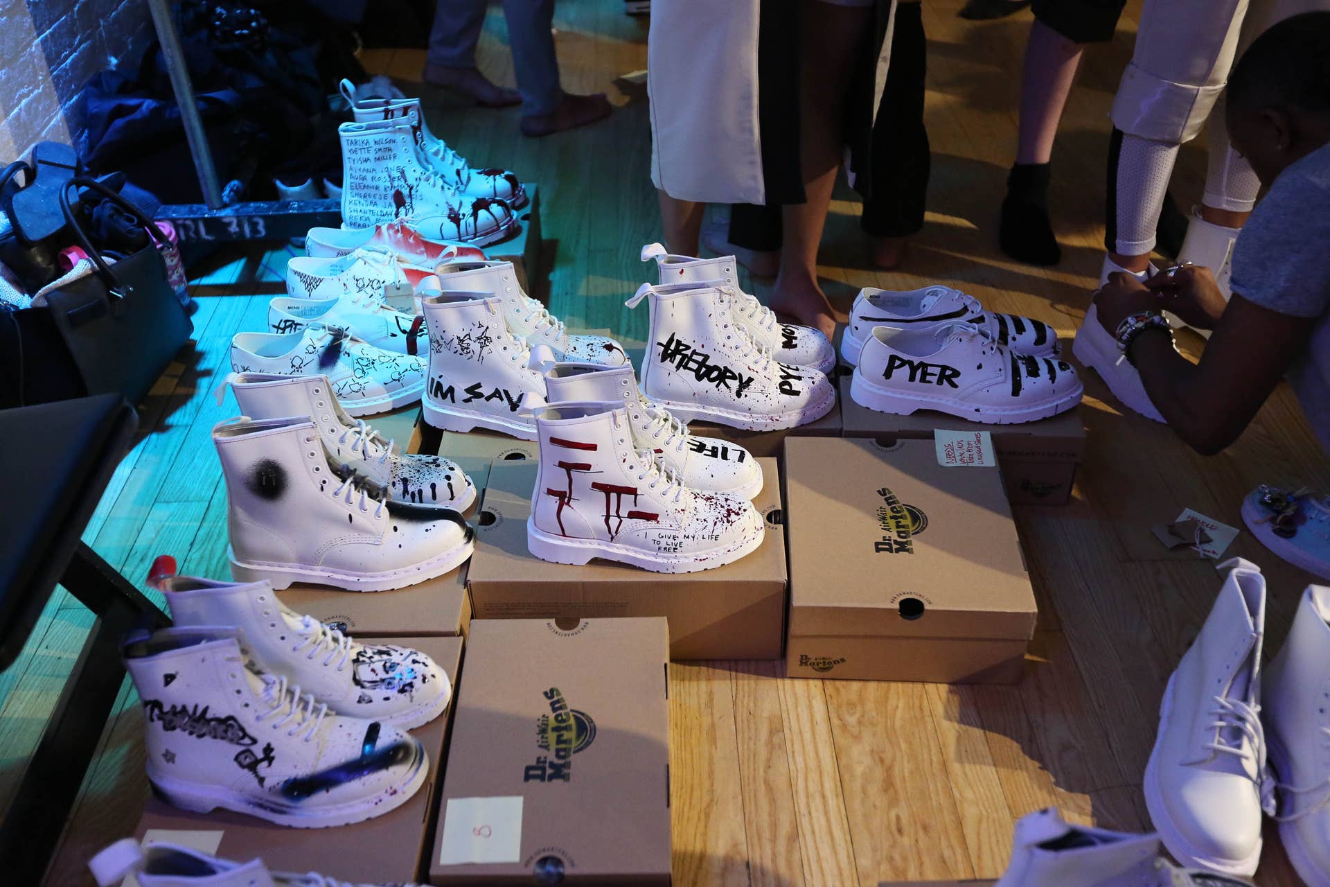 Pyer Moss Spring 2016 Shoes Backstage
