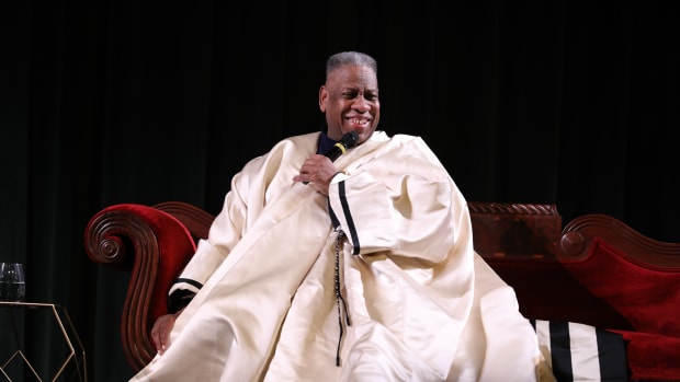 Andre Leon Talley speaks during 'The Gospel According to AndrŽ' Q&A during the 21st SCAD Savannah Film Festival
