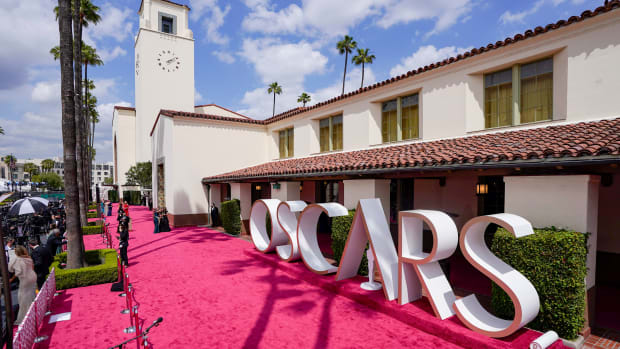 A view of the red carpet during the 93rd Annual Academy Awards at Union Station on April 25, 2021 in Los Angeles, Californi