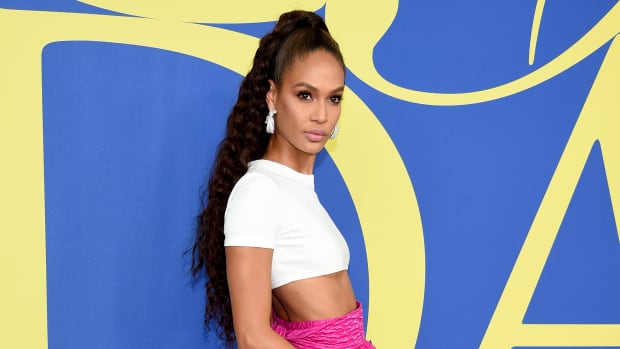 Joan Smalls attends the 2018 CFDA Fashion Awards at Brooklyn Museum on June 4, 2018 in New York City