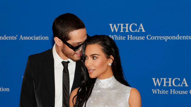 Pete Davidson and Kim Kardashian attend the 2022 White House Correspondents' Association Dinner at Washington Hilton on April 30, 2022 in Washington, DC. 