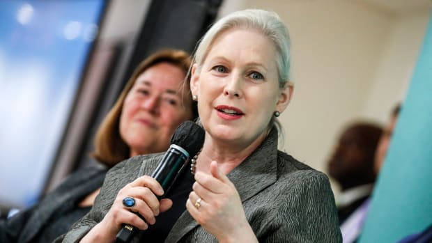 Senator Kirsten Gillibrand (D-NY) speaks during a panel discussion at the Vital Voices Global Headquarters for Women's Leadership grand opening festival on May 05, 2022 in Washington, DC.