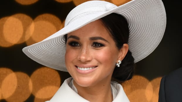 Meghan, Duchess of Sussex leaves after attending the National Service of Thanksgiving to Celebrate the Platinum Jubilee of Her Majesty The Queen at St Paul's Cathedral on June 3, 2022 in London, England