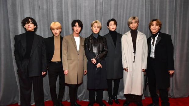 BTS attends the 62nd Annual GRAMMY Awards
