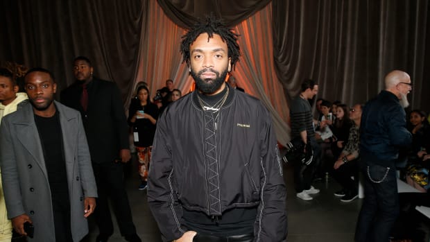 Kerby Jean-Raymond attends the Christopher John Rogers front row during New York Fashion Week