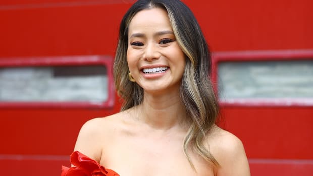 Jamie Chung is seen in her award show look for the 27th Annual Screen Actors Guild Awards on March 31, 2021 in New York City
