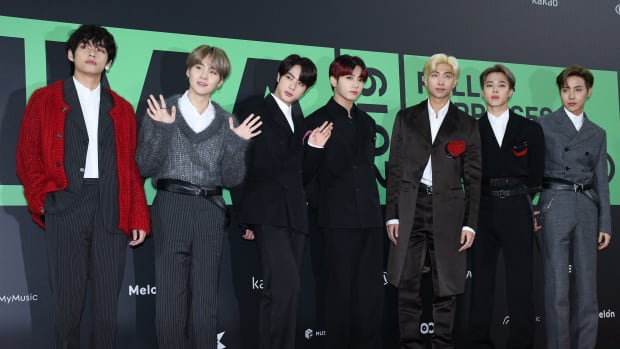BTS arrives at the Melon Music Awards 2019 at Gocheok Sky Dome on November 30, 2019 in Seoul, South Korea