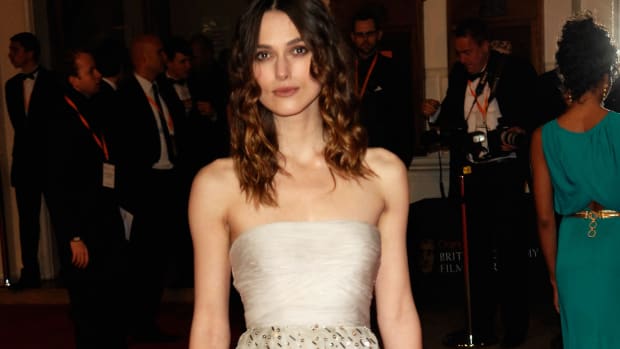 Keira Knightley arrives at the Orange British Academy Film Awards at the Royal Opera House on February 10, 2008 in London, England