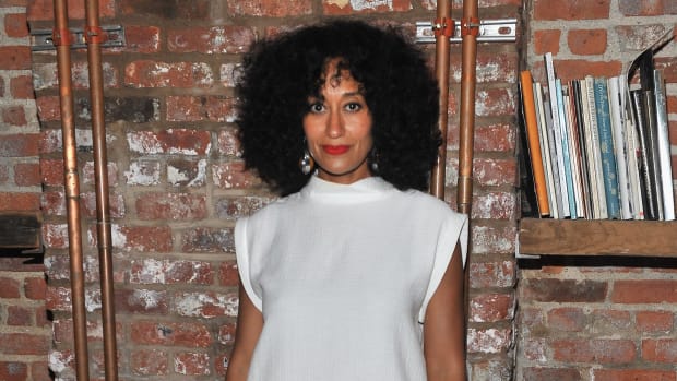 Tracee Ellis Ross photographed backstage during the Rachel Comey fashion show at the Pioneer Works Center for Arts and Innovation on September 9, 2015 in New York City