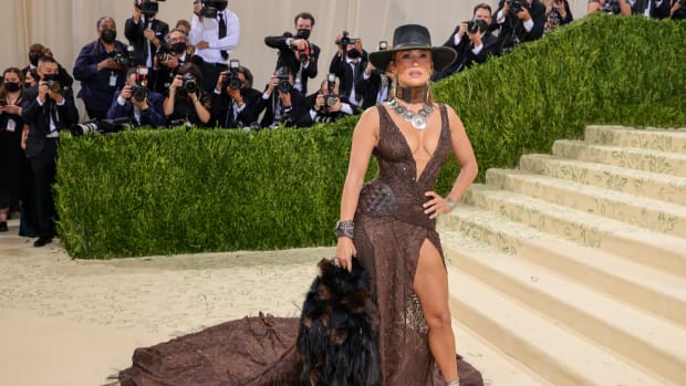 Jennifer Lopez attends The 2021 Met Gala Celebrating In America A Lexicon Of Fashion at Metropolitan Museum of Art on September 13, 2021 in New York City