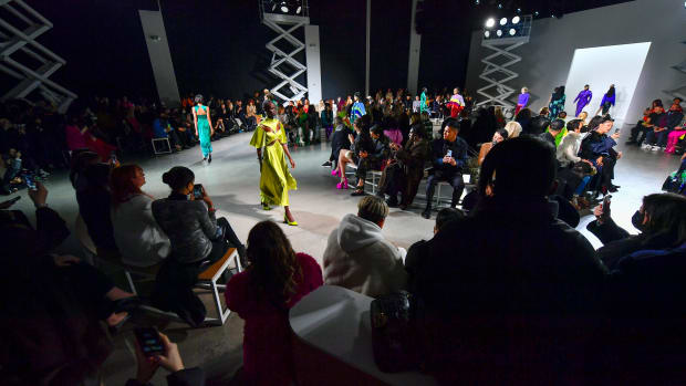 Models walk the runway for Prabal Gurung during 2022 New York Fashion Week on February 16, 2022 in New York City