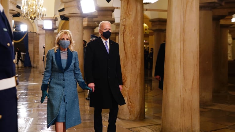 Dr. Jill Biden Wears Custom Markarian to the 2021 Presidential Inauguration