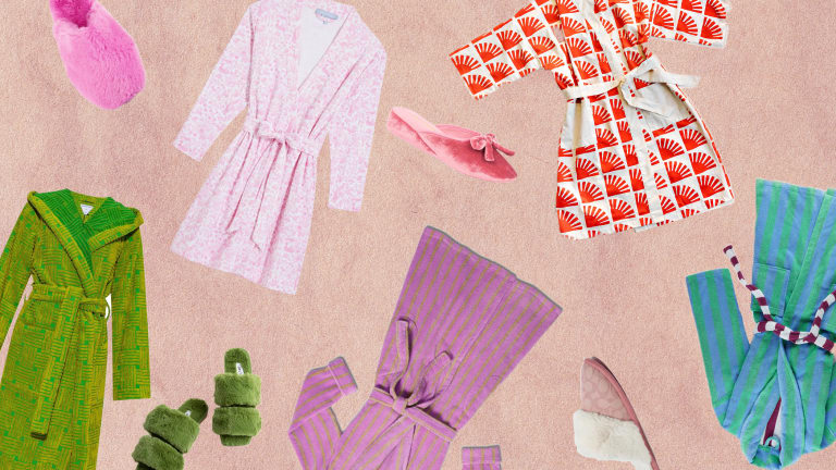 50s Pattern, Girls' Dressing Gown, Robe & Mule Slippers Set - Bust=30”  (76cm) | eBay