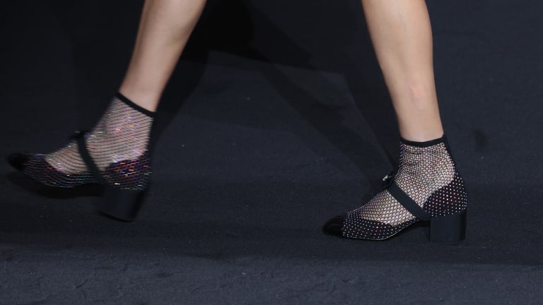 Loewe's Silver-Bow Heels During Its Fall 2022 Runway Show