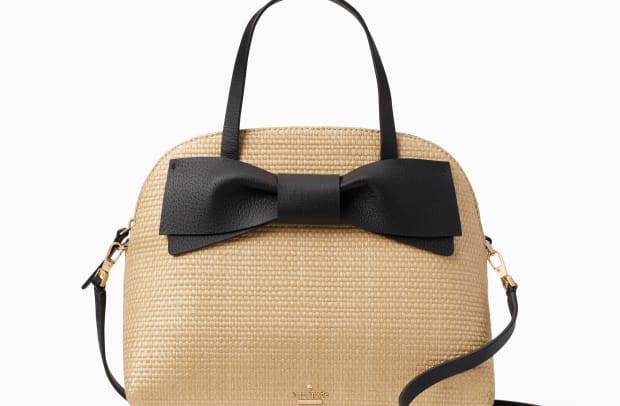 Kate spade honey bee straw tote bag