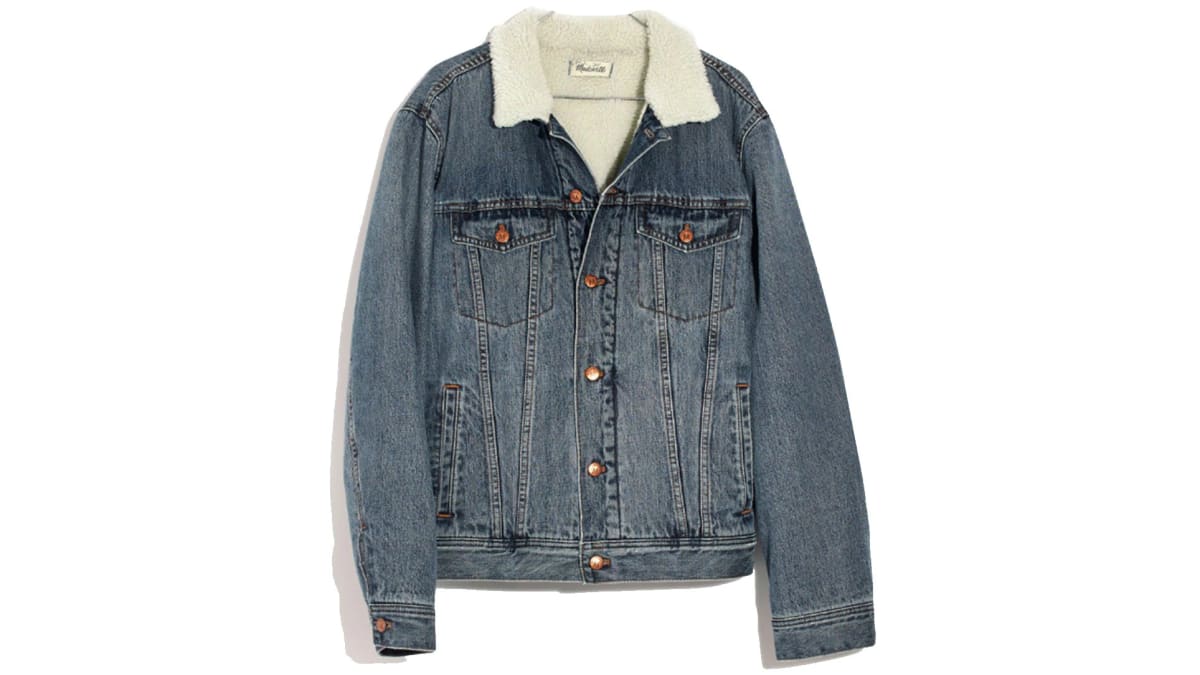 madewell reversible sherpa jean jacket