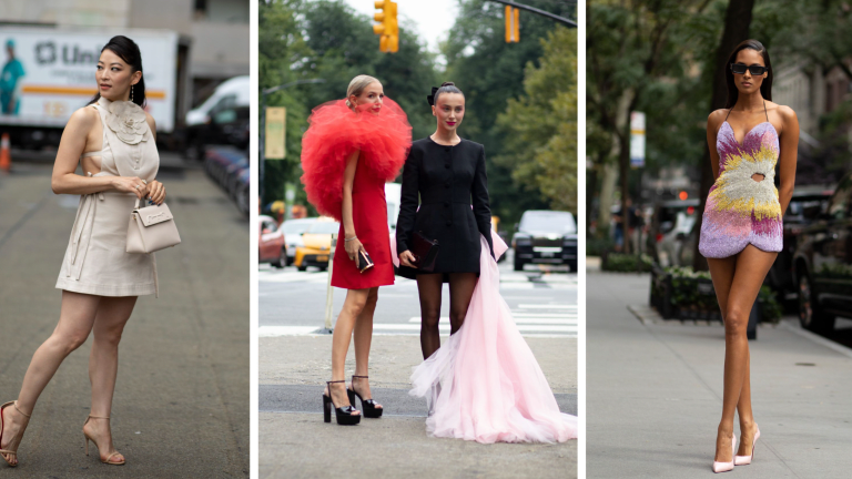 Street Style Looks Featuring Glitzy Formalwear Brightened Up a Rainy Day 4 of NYFW