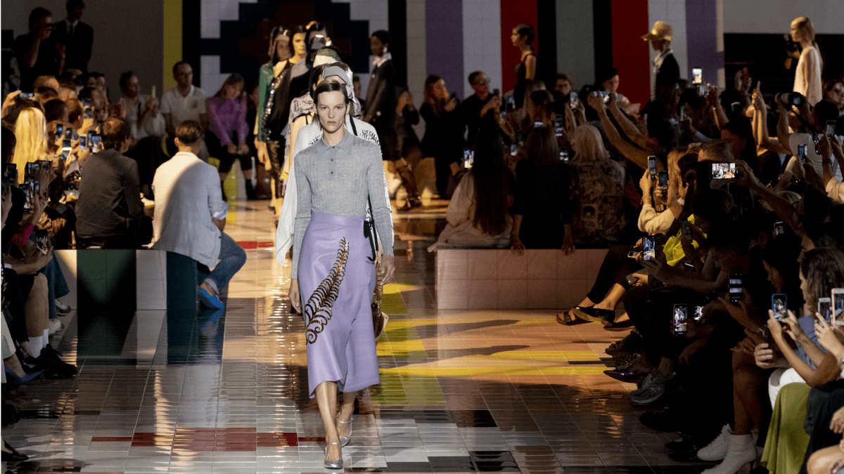 Fendi Spring 2020 Runway Bag Collection featuring 70s Printed