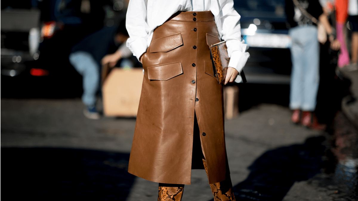 Wardrobe Must-have: The Faux Leather Skirt  Leather skirt, Fashionista  trend, Faux leather skirt