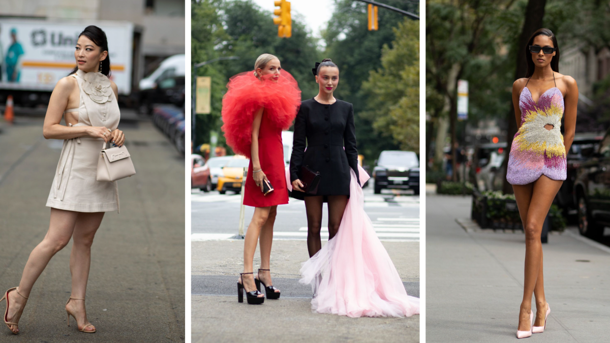 Street Style Looks Featuring Glitzy Formalwear Brightened Up a